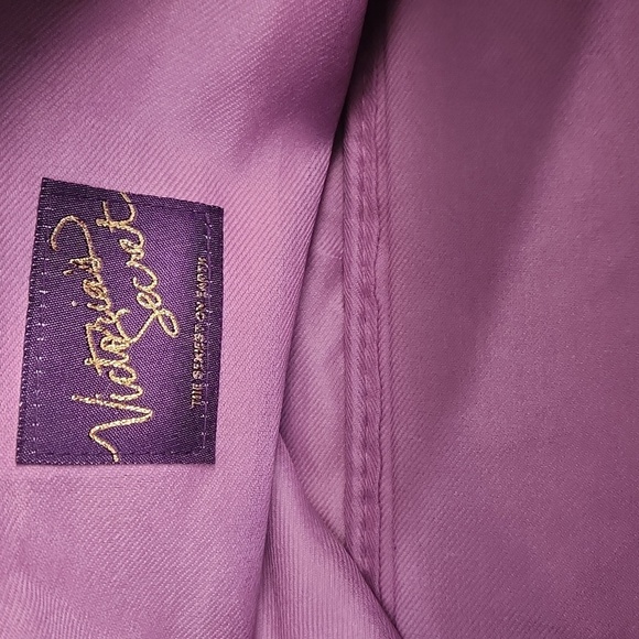 Victoria's Secret Violet and Gold Zip Satchel Purse - Picture 4 of 5